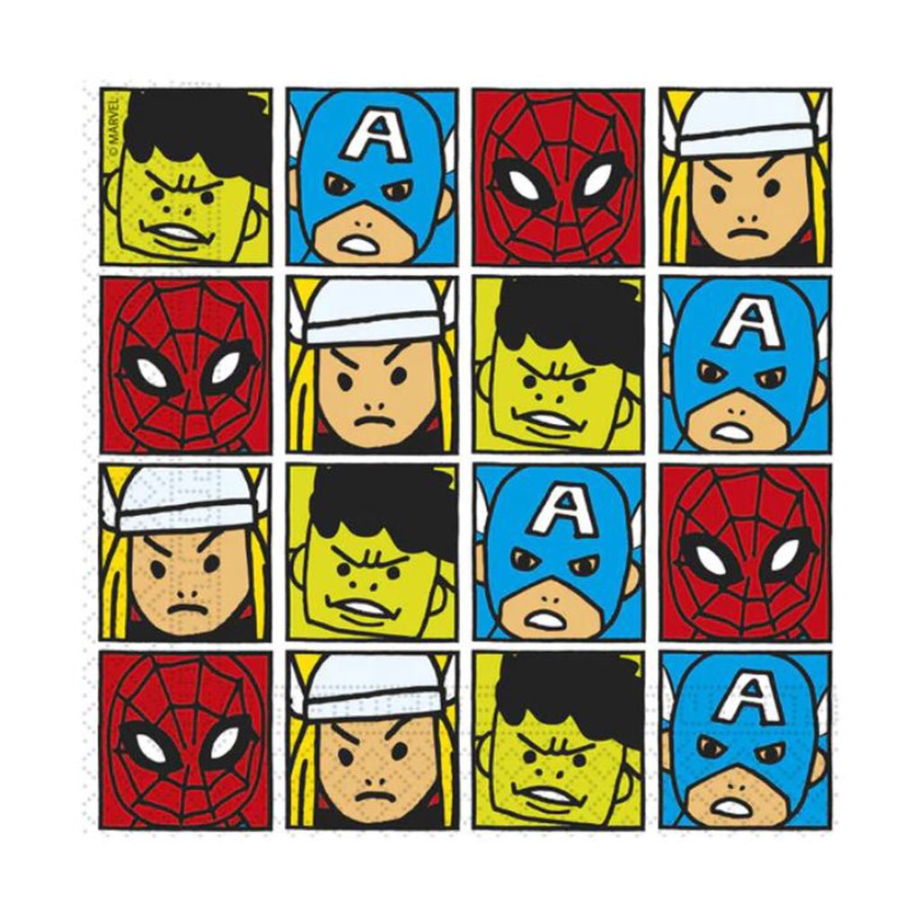 Avengers Comic Napkins - Celebrations