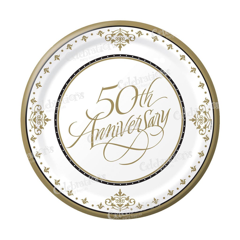 50th Anniversary Dessert Plates - Celebrations