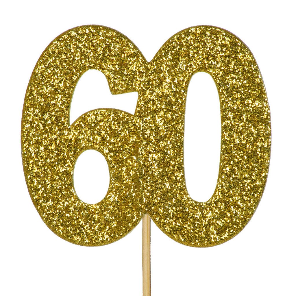60th Cupcake Toppers - Celebrations