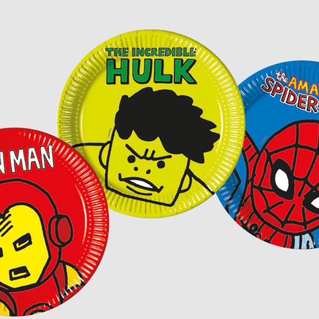 Avengers Comic Lunch Plates - Celebrations