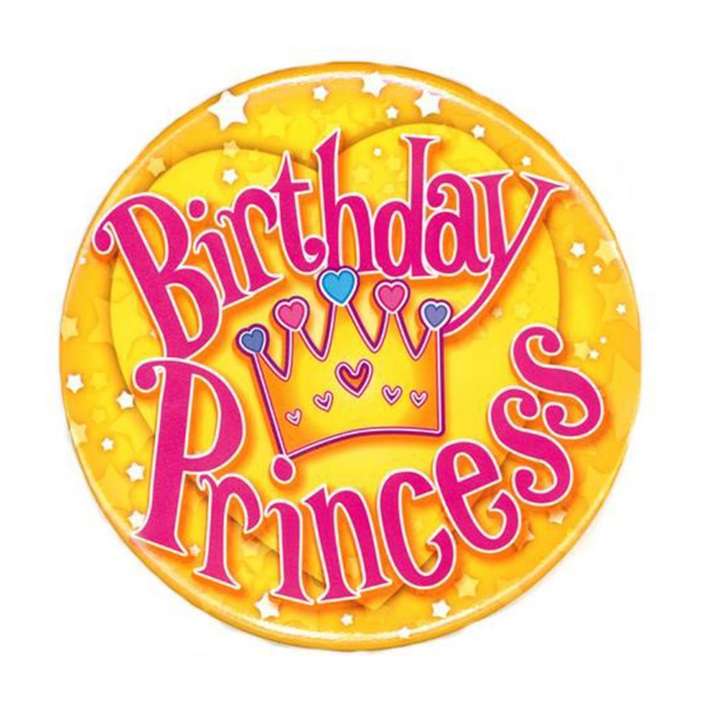 Birthday Princess Giant Badge - Celebrations