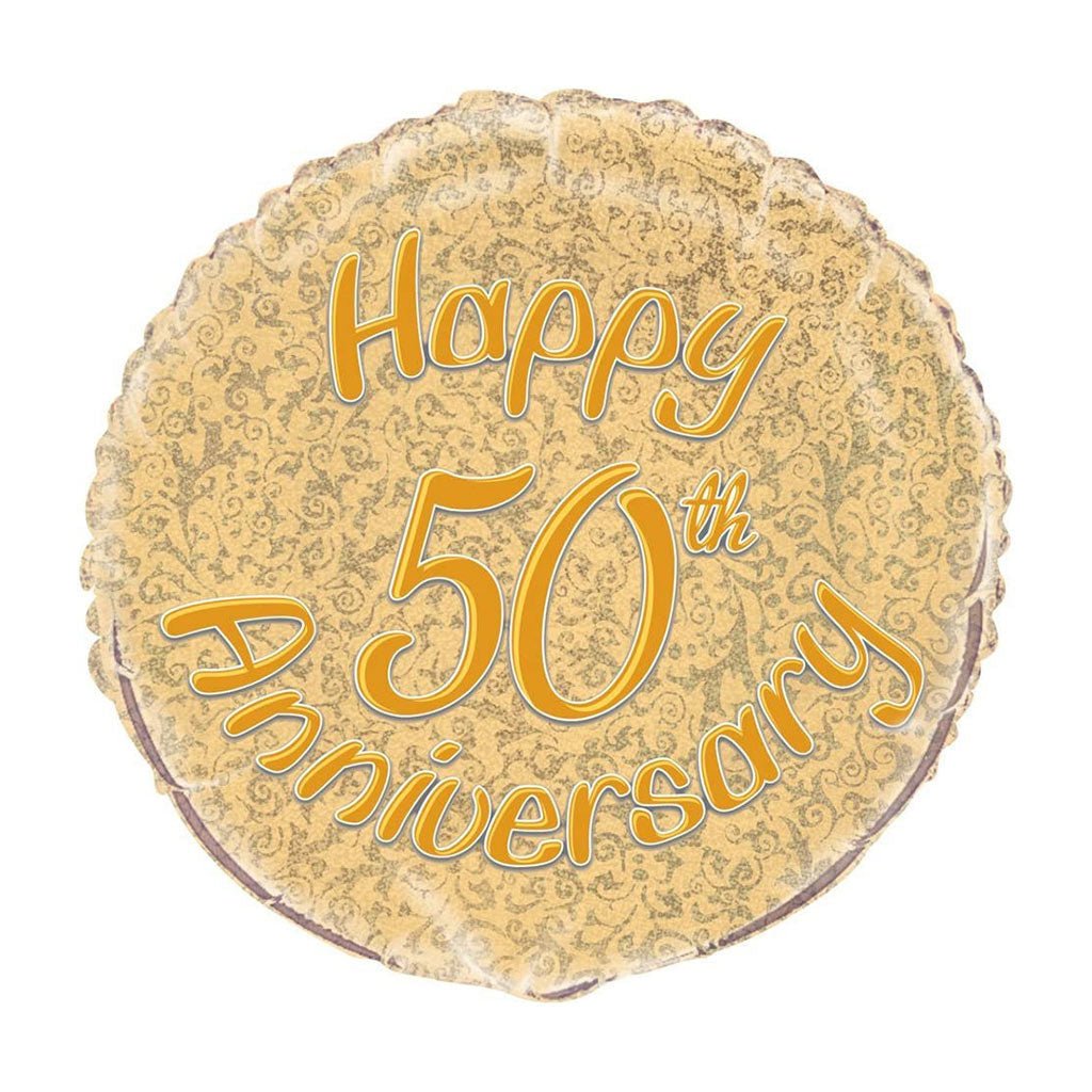 Happy 50th Anniversary Foil Balloon - Celebrations